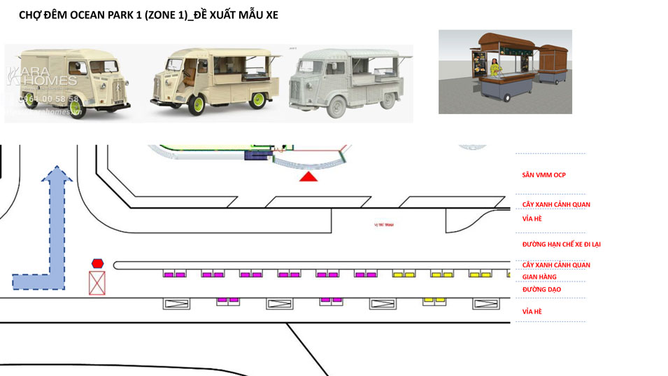 Đề xuất mẫu xe Food Trucks Zone 1