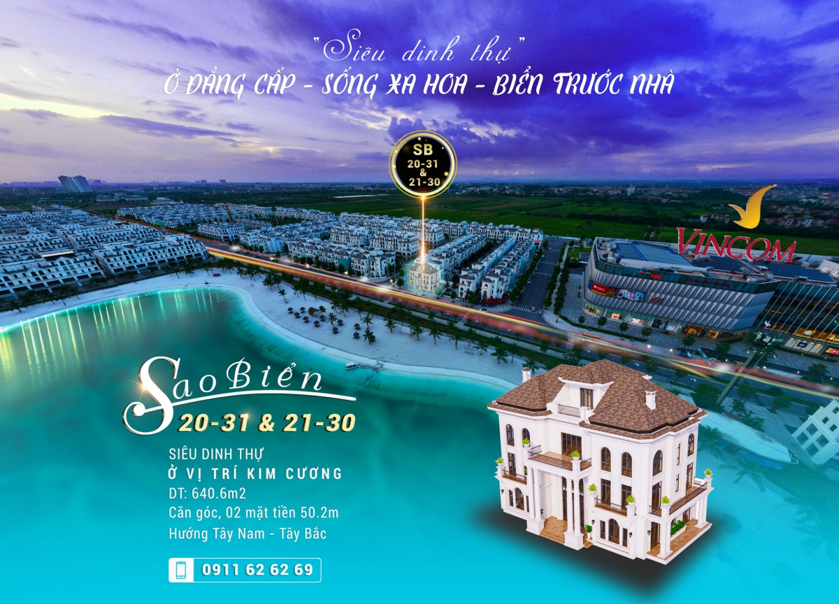 Biệt thự Sao Biển Vinhomes Ocean Park SB20-31&21-30