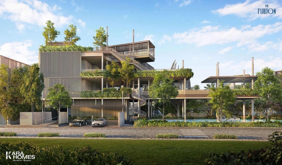 Thiết kế Clubhouse cũng mang dấu ấn “ruộng bậc thang” nhằm đồng bộ phong cách kiến trúc và gia tăng tính kết nối với thiên nhiên.