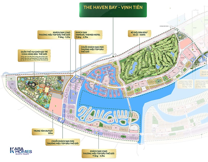 Phân khu tọa lạc tại phía Bắc và Tây Bắc của đại đô thị biển Vinhomes Green Paradise
