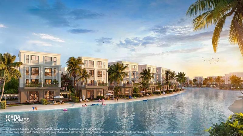 Phối cảnh biệt thự đơn lập view sông, biển
