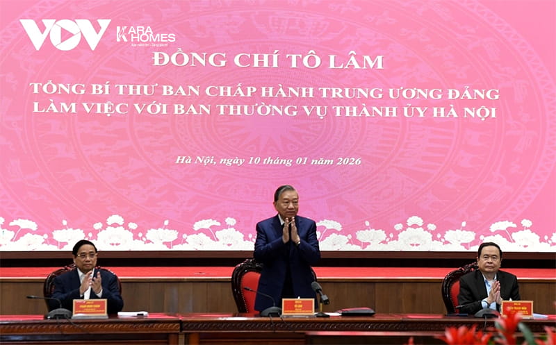 Tổng Bí thư Tô Lâm đã làm việc với Hà Nội về Quy hoạch Thủ đô tầm nhìn 100 năm