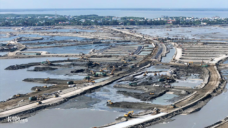 Hạ tầng đang dần hiện lên rõ nét, nhịp thi công sôi động