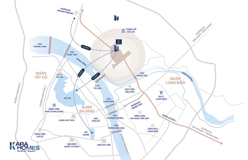 Vin Cổ Loa nằm tại Đông Anh – khu vực trong quy hoạch 50–100 năm