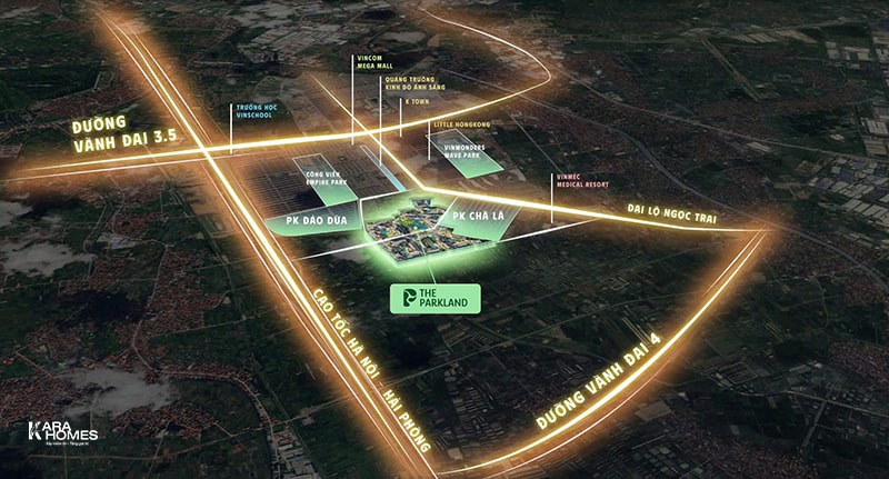 Tọa độ chiến lược Phân khu The ParkLand của MIK Group