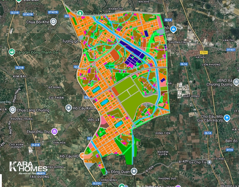 Phạm vi quy hoạch phân khu B - KĐT thể thao Olympic