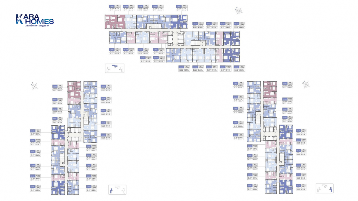 Mặt bằng tầng chữ Z với nhiều căn góc