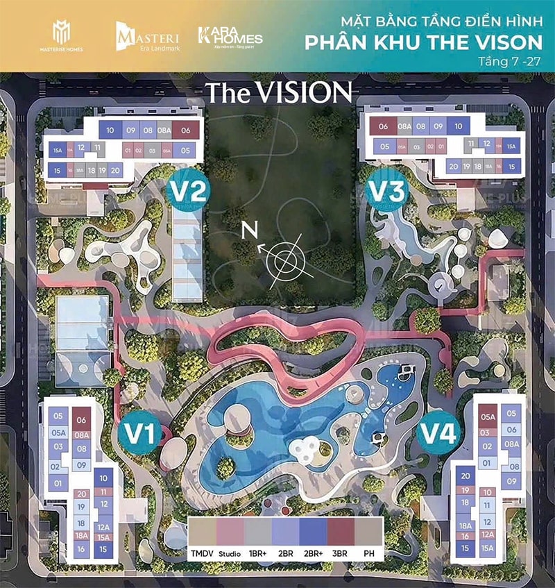 Mỗi tòa được thiết kế theo layout chữ Z