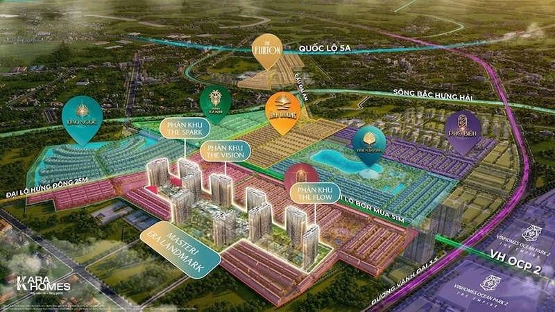 Vị trí “lõi trung tâm” của The Vision trong quần thể đại đô thị