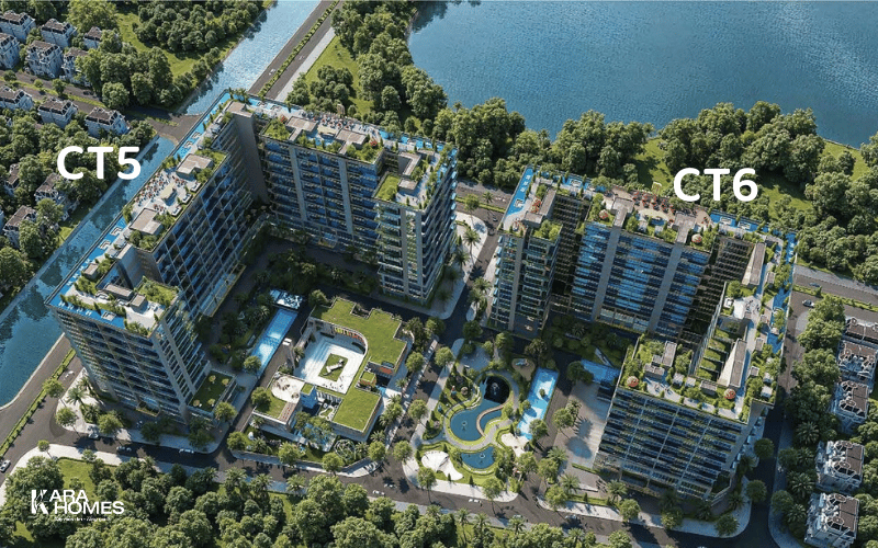 Dự án gồm 2 ô đất CT ký hiệu B3/CT5 và B4/CT6