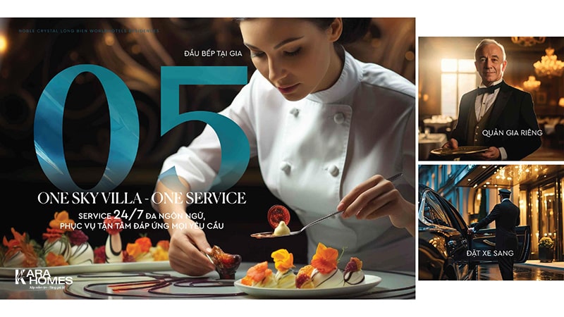 Dịch vụ độc quyền “One Sky Villa – One Service” tại Noble Crystal Long Biên
