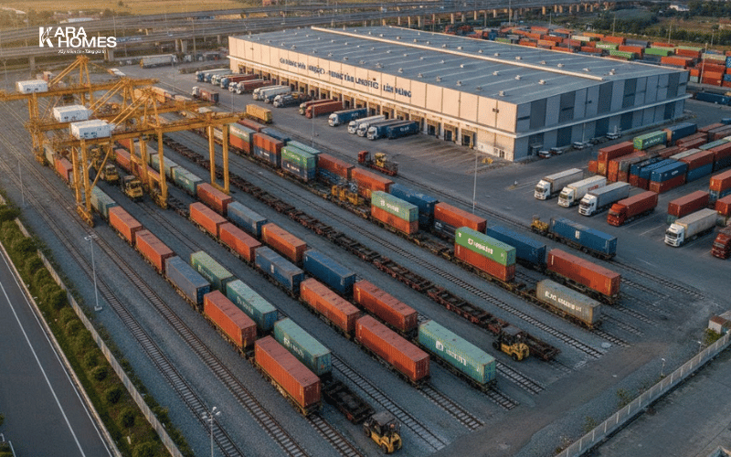 Ga hàng hóa phục vụ logistics liên vùng