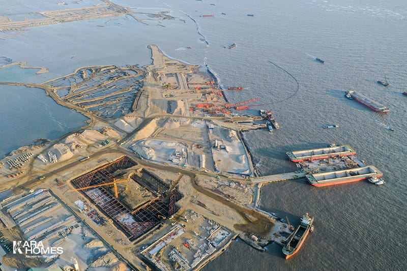 Công nghệ thi công lấn biển đột phá tại khu đô thị lấn biển Cần Giờ