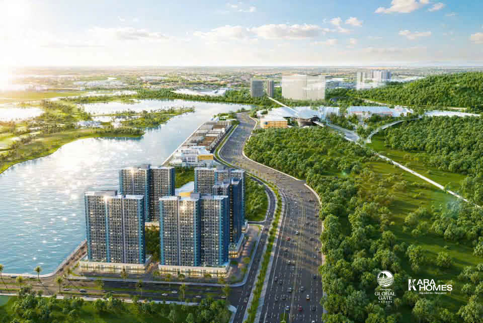 Vị trí chung cư Vinhomes Hạ Long Xanh nằm ngay mặt đường lớn 10 làn xe