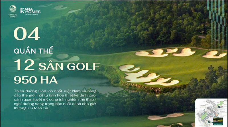 Quần thể 12 sân Golf chuẩn mực sống thượng lưu – điểm hẹn của cộng đồng doanh nhân toàn cầu