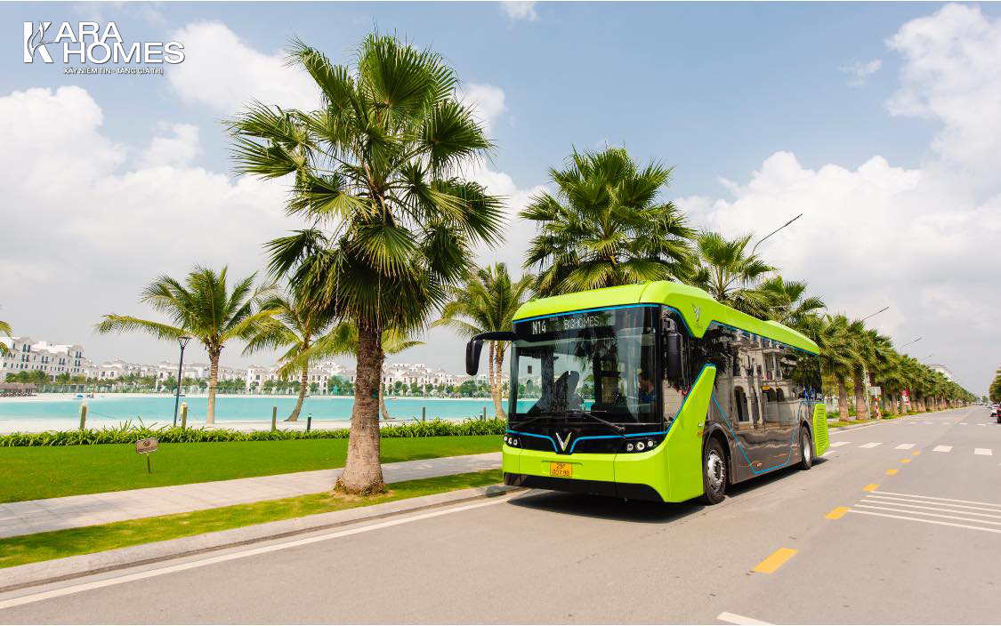 Xe Bus Vinbus di chuyển xanh khắp Hà Nội