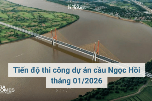 Tiến độ thi công dự án cầu Ngọc Hồi tháng 01/2026