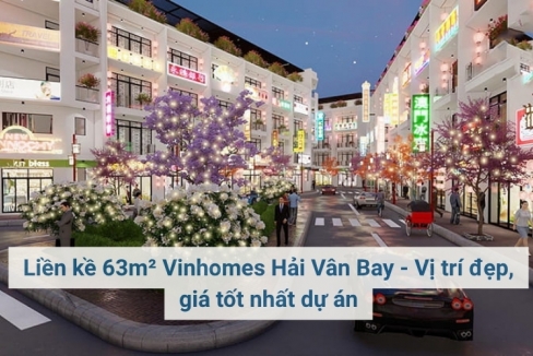 Liền kề 63m² Vinhomes Hải Vân Bay - Vị trí đẹp, giá tốt nhất dự án