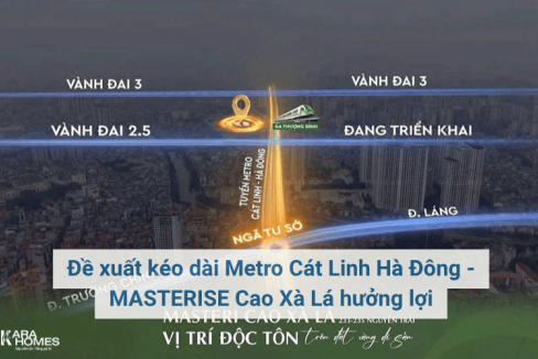 Đề xuất kéo dài Metro Cát Linh Hà Đông - MASTERISE Cao Xà Lá hưởng lợi