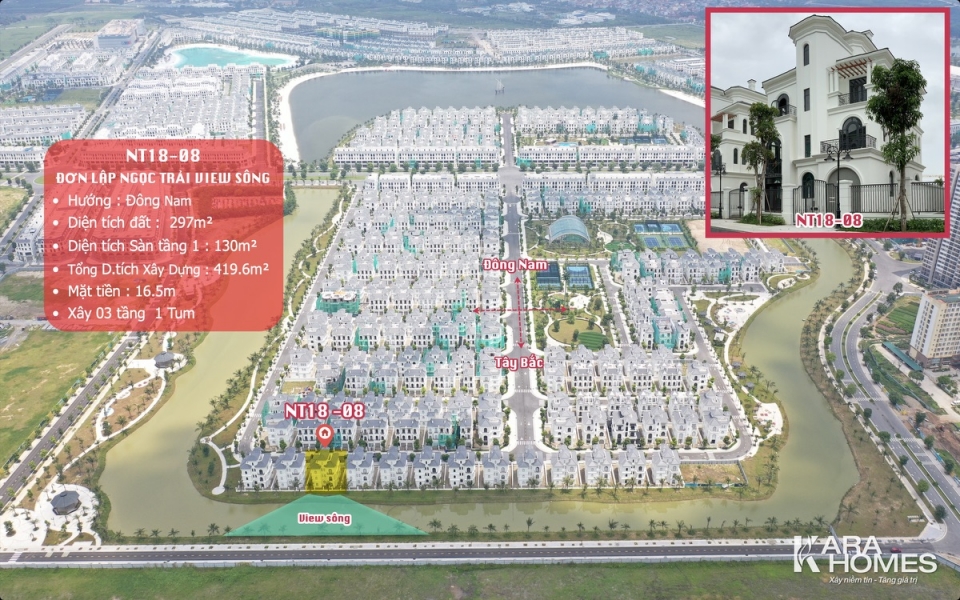 Đơn Lập NT18-08 thanh bình ven “Hồ Đảo Cọ” Ngọc Trai