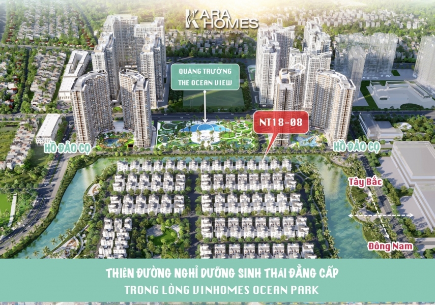 Đơn Lập NT18-08 thanh bình ven “Hồ Đảo Cọ” Ngọc Trai