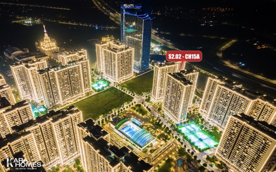 Bán căn hộ CH15A, 2PN+1, 2WC tại toà S2.02 phân khu Sapphire 2