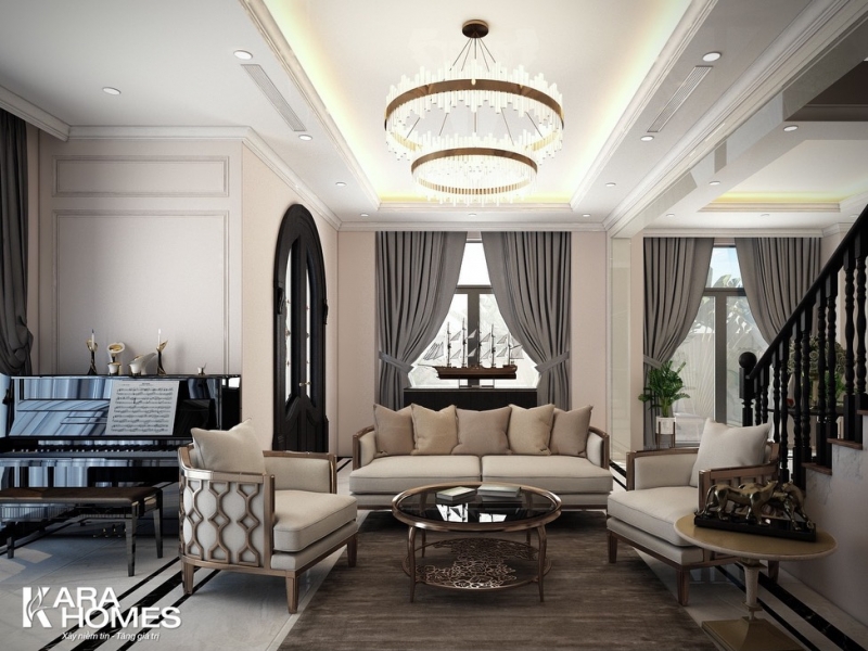 Cho thuê biệt thự song lập dãy NT03 tại tiểu khu Ngọc Trai đảo nhỏ, hướng Tây Bắc, View vườn hoa, bể bơi đã hoàn thiện đẹp