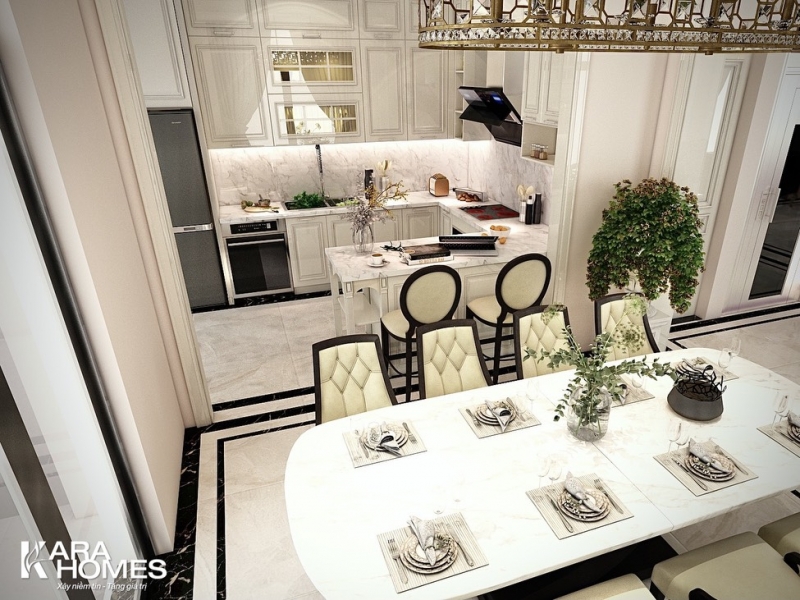 Cho thuê biệt thự song lập dãy NT03 tại tiểu khu Ngọc Trai đảo nhỏ, hướng Tây Bắc, View vườn hoa, bể bơi đã hoàn thiện đẹp