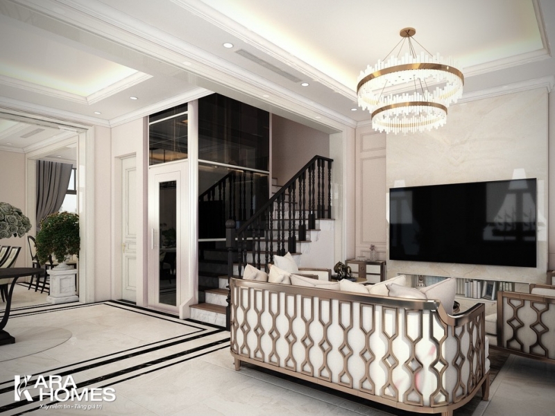 Cho thuê biệt thự song lập dãy NT03 tại tiểu khu Ngọc Trai đảo nhỏ, hướng Tây Bắc, View vườn hoa, bể bơi đã hoàn thiện đẹp