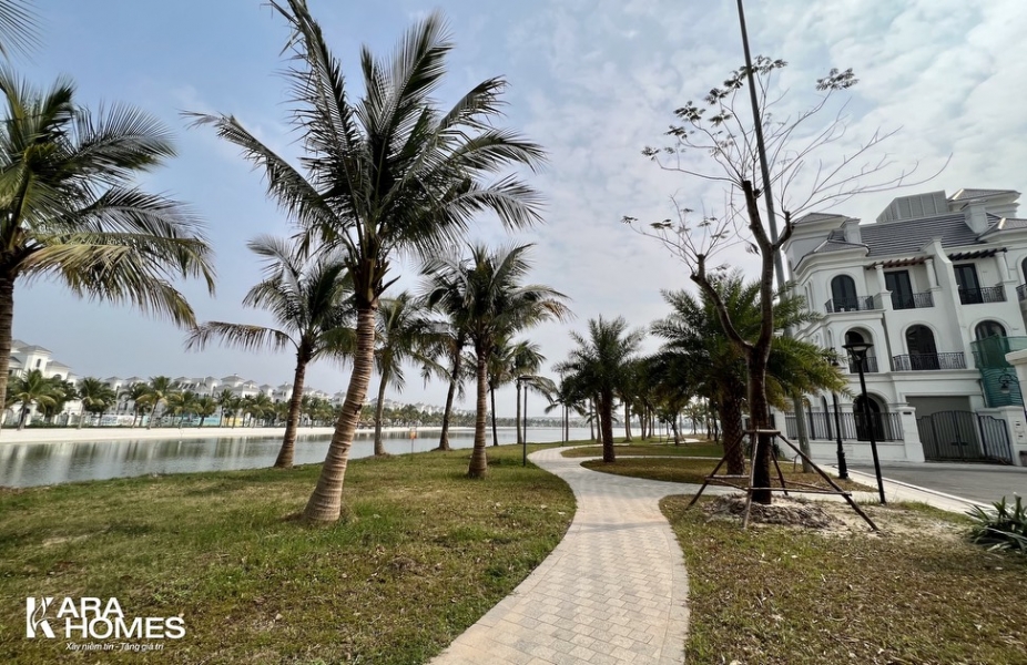 Cho thuê biệt thự Song Lập Vinhomes Ocean Park - Ngọc Trai NT03, hướng Tây Bắc đã hoàn thiện nội thất