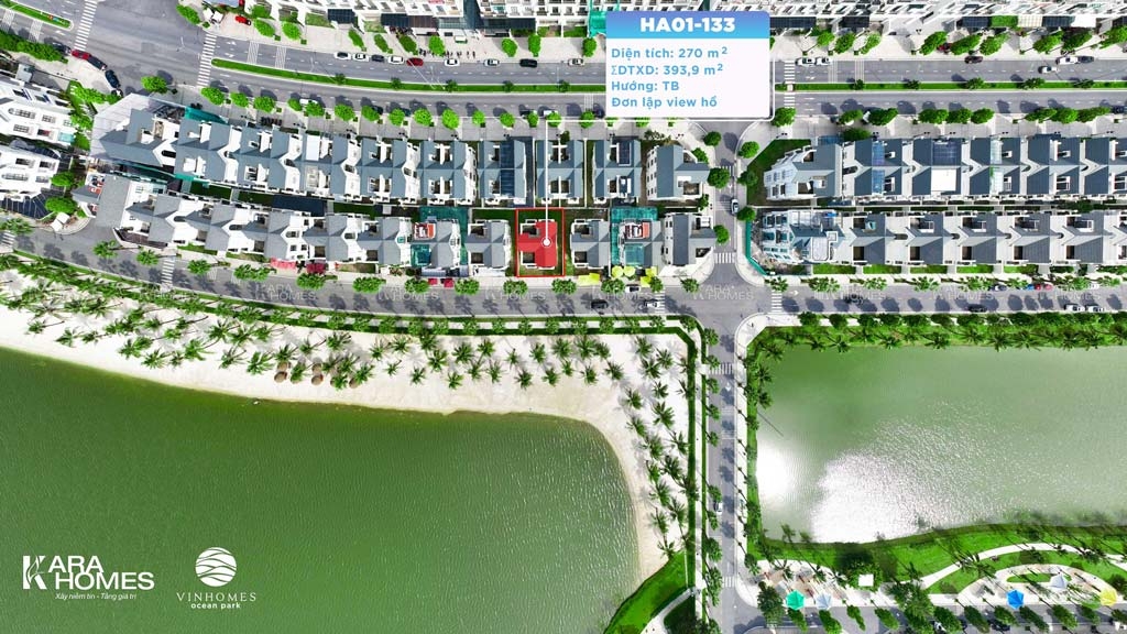 Bán biệt thự đơn lập Hải Âu 1 Vinhomes Ocean Park Shophouse HA1-133: đặc quyền kinh doanh sinh lời bền vững