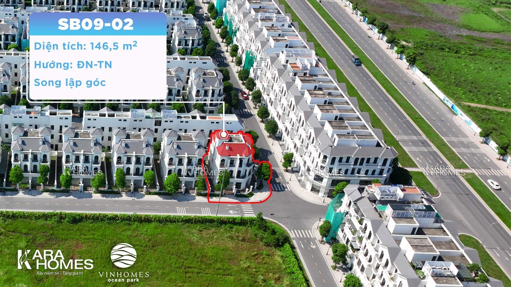 Bán biệt thự Song Lập Góc Sao Biển SB09-02 - Giá tốt - Vinhomes Ocean Park