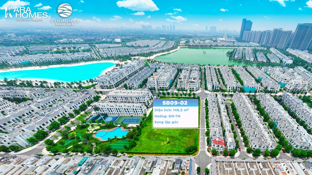 Bán biệt thự Song Lập Góc Sao Biển SB09-02 - Giá tốt - Vinhomes Ocean Park