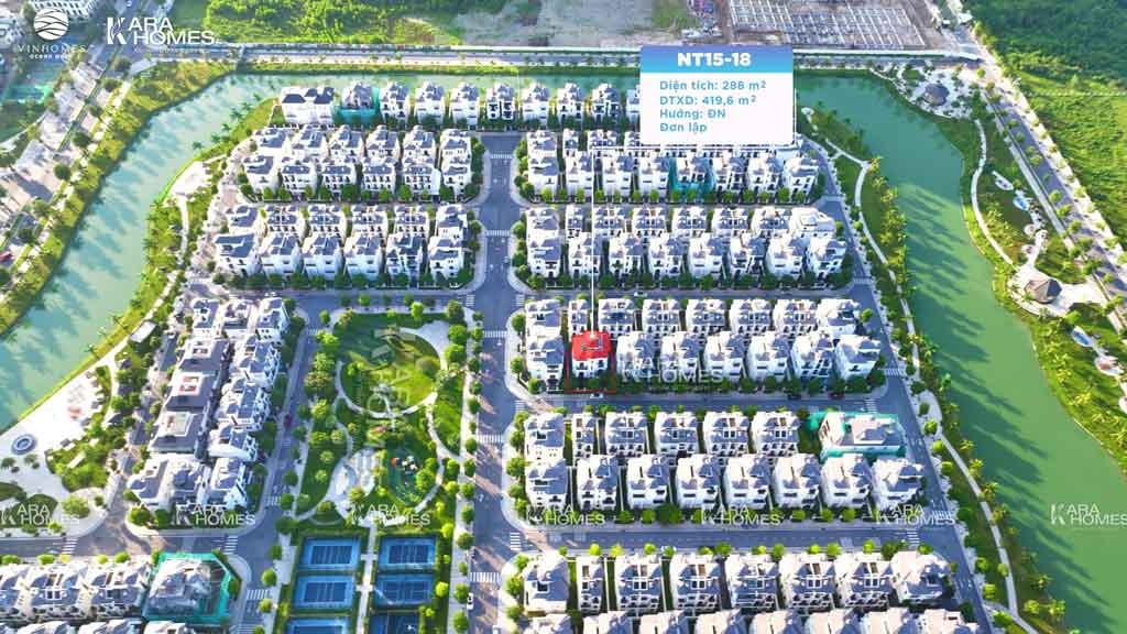 Bán biệt thự Đơn Lập Ngọc Trai NT15-18 bên đảo lớn, hoàn thiện đẹp, có thang máy