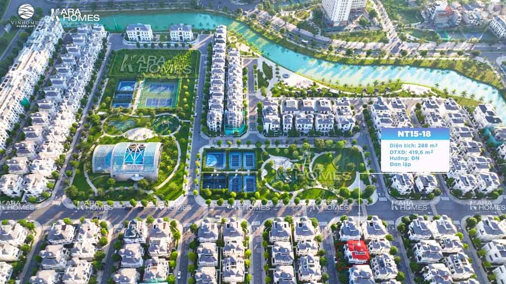 Bán biệt thự Đơn Lập Ngọc Trai NT15-18 bên đảo lớn, hoàn thiện đẹp, có thang máy