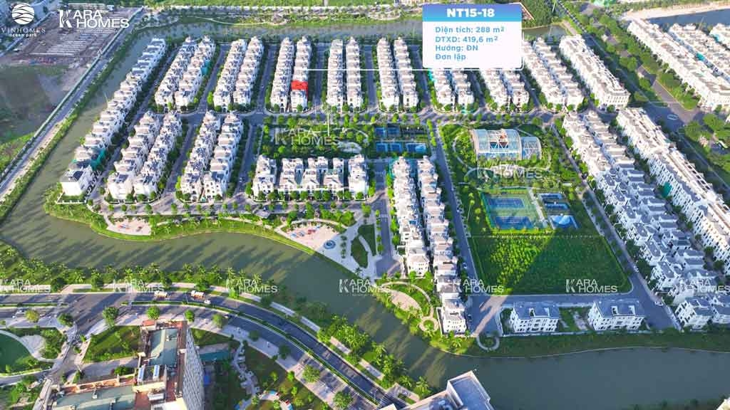 Bán biệt thự Đơn Lập Ngọc Trai NT15-18 bên đảo lớn, hoàn thiện đẹp, có thang máy
