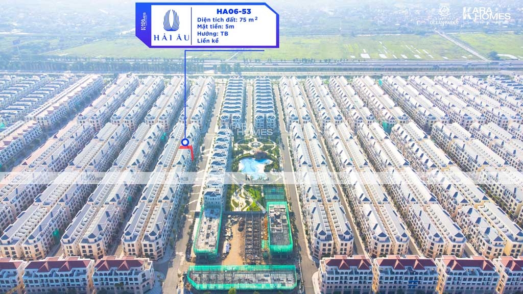 Bán liền kề Vinhomes Ocean Park 2 - Giá tốt - Phân khu Hải Âu HA06-53