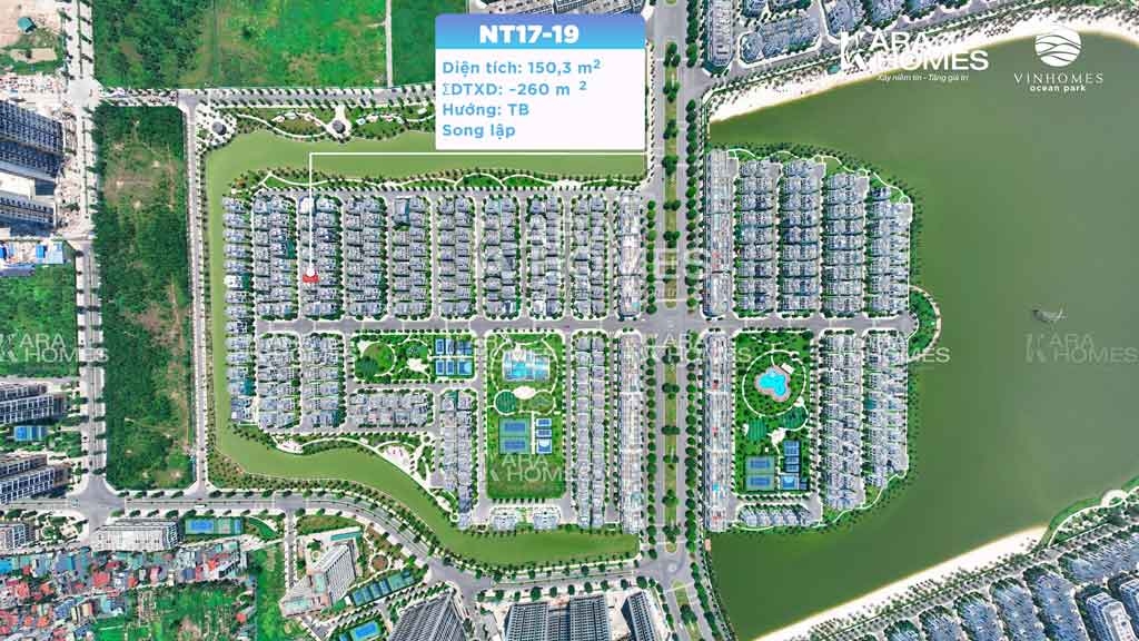 Bán biệt thự Ngọc Trai Vinhomes Ocean Park - Song lập NT17-19