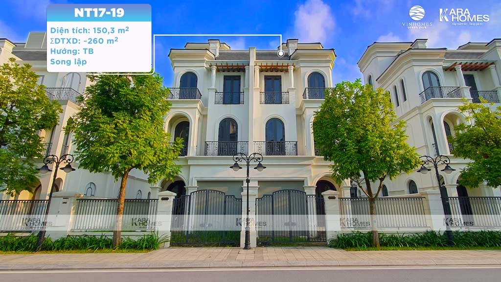 Bán biệt thự Ngọc Trai Vinhomes Ocean Park - Song lập NT17-19