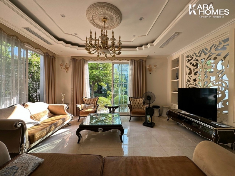 Bán biệt thự Đơn Lập Hoa Sữa 6, Vinhomes Riverside hoàn thiện nội thất nhập khẩu