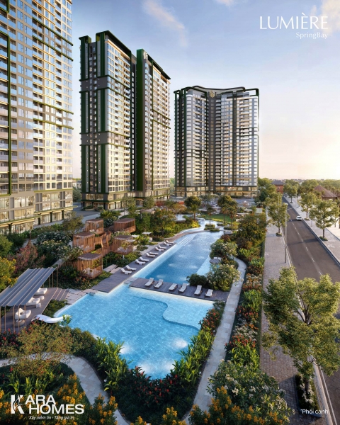 Bán căn hộ Studio Z2-CH.06 toà Feliz Lumière SpringBay, tầng trung, view toàn cảnh Vinwonder Wave Park