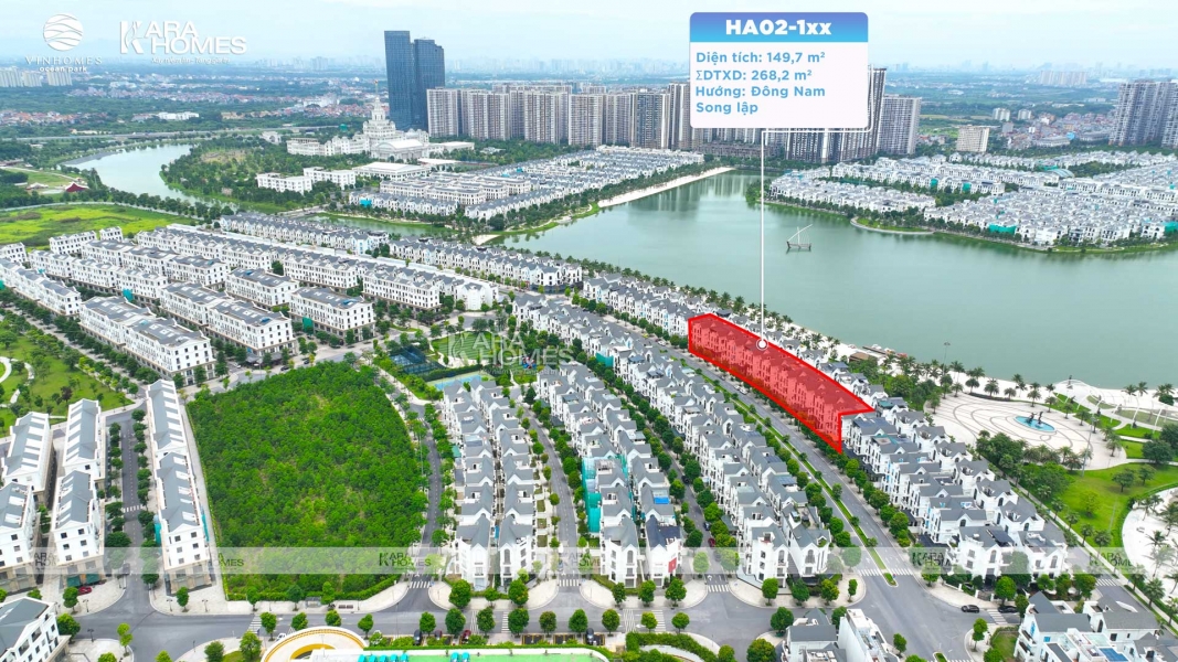Biệt thự song lập Vinhomes Ocean Park 1 PK Hải Âu - HA01-1xx - Mặt đường lớn - Giá đầu tư