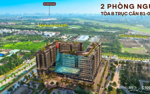 Căn hộ 02 PN cao cấp Long Biên Central trục căn B1-02 - View nội khu cực 