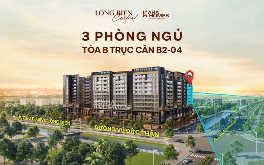 Bán căn hộ chung cư cao cấp Taseco Land Long Biên 3 phòng ngủ - B2-CH04