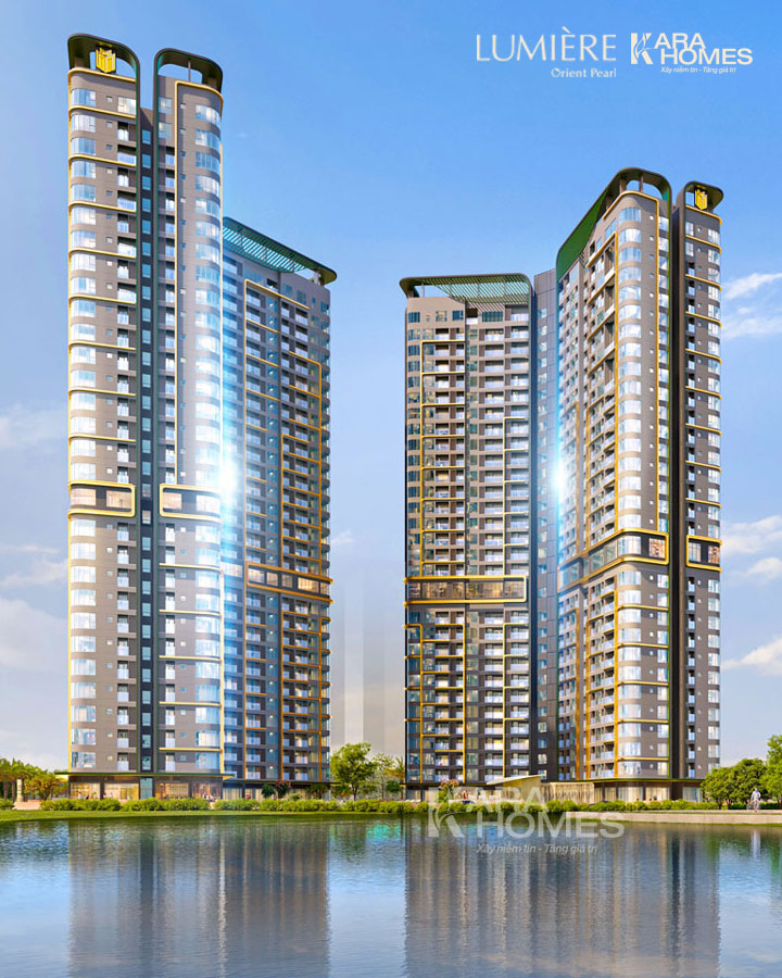 Thiết kế ngoài toà nhà Lumiere Orient Pearl