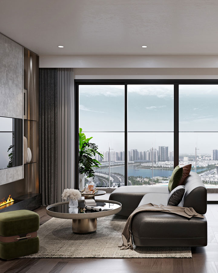Thiết kế phòng khách Lumiere Orient Pearl