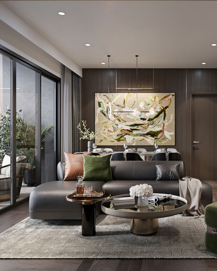 Thiết kế phòng khách Lumiere Orient Pearl