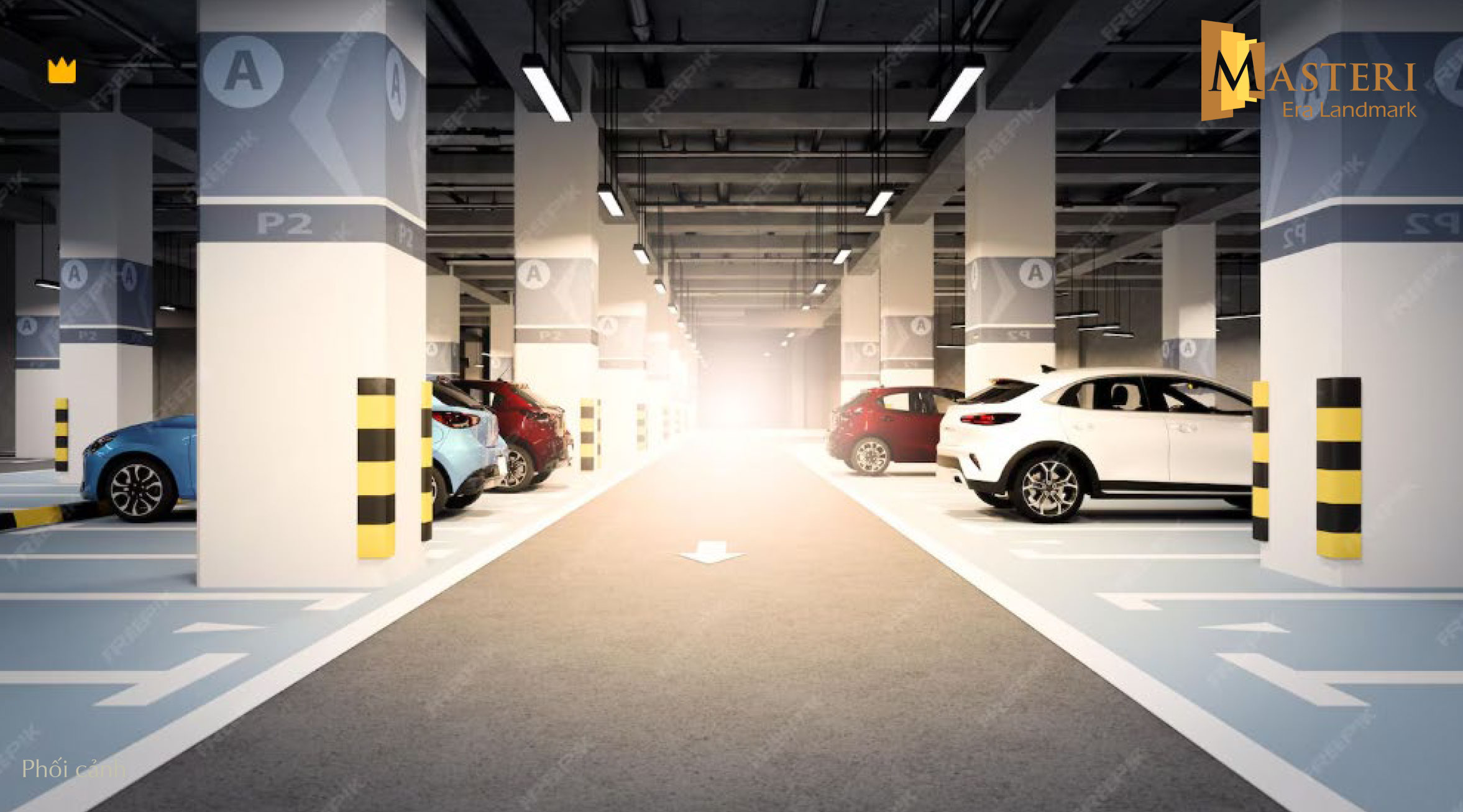Nhà để xe Masteri Era Land-Mark đủ chỗ cho cư dân
