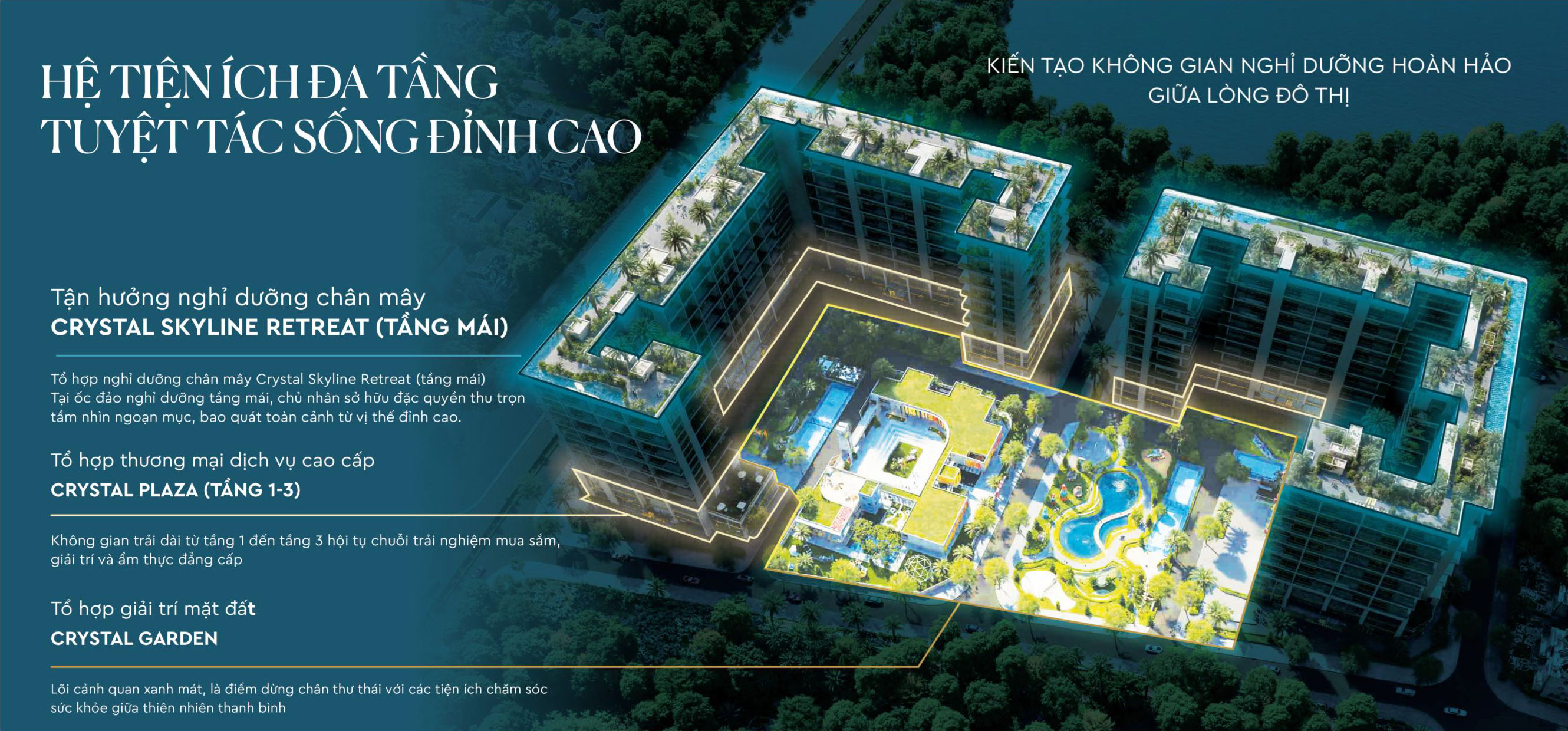 Hệ thống tiện ích Noble Crystal Long Biên