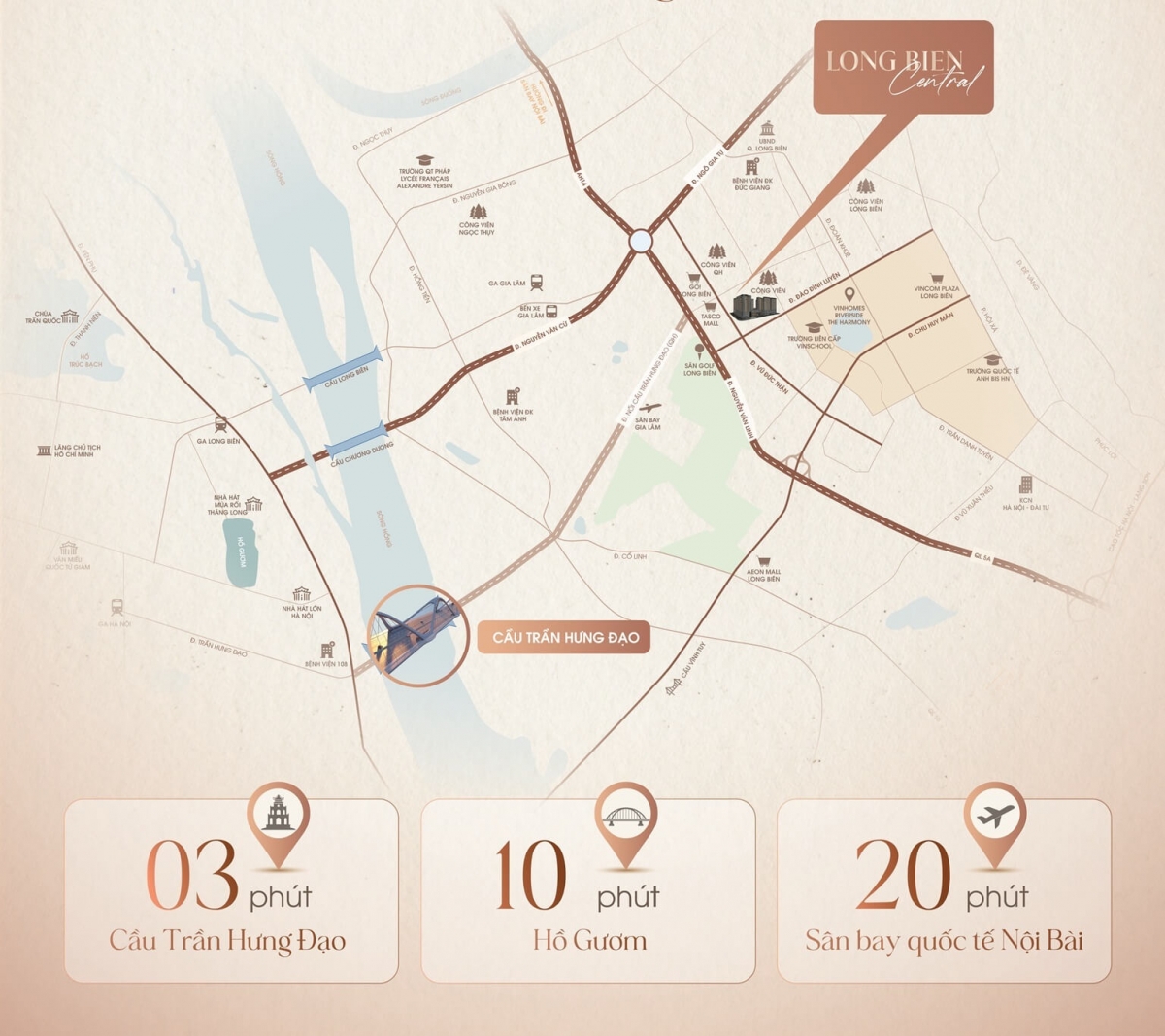 Vị trí dự án Long Biên Central